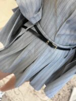 Billian ριγέ φούστα - Γκρι - Image 2