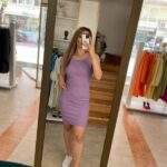 Claudia Φόρεμα Rib - Λιλά