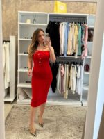 Esin Midi Φόρεμα - Κόκκινο - Image 2