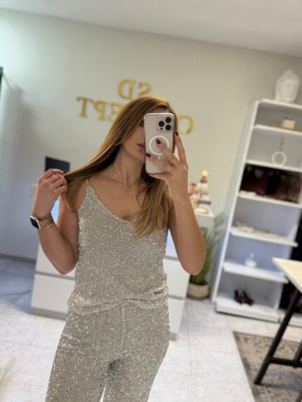 Izabel glam top - Μπεζ