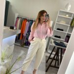 Maisie ψηλόμεσο παντελόνι – Εκρού