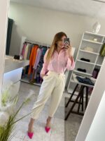 Maisie ψηλόμεσο παντελόνι – Εκρού