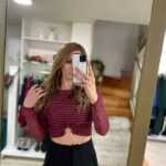 Mora Crop Top Lurex - Μπορντώ