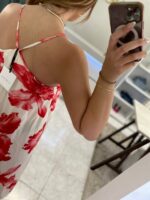 Nikol midi φόρεμα εμπριμέ - Κόκκινο - Image 2