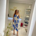 Nikol midi φόρεμα εμπριμέ - Μπλε