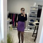 Rosalia φούστα με παγιέτες - Μωβ