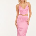 Rowan skirt σατέν - Ροζ