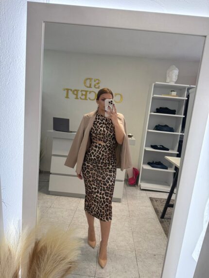 Stacy animal φόρεμα - Leopard