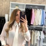 Tie see through πουκάμισο - Μπεζ / εκρού