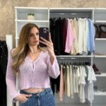 Veni lurex διάτρητη ζακέτα - Ροζ