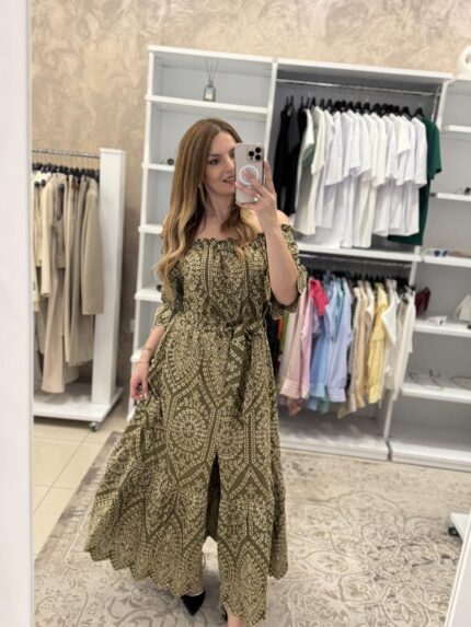 Blen resort maxi φόρεμα - Χακί
