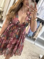 Feya Mini Φόρεμα - Βυσσινί - Image 3