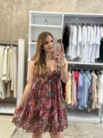 Feya Mini Φόρεμα - Βυσσινί - Image 2