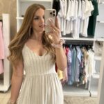 Ivonne Midi Φόρεμα Λινό με Ρίγα - Μπεζ