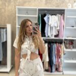 Amorgos Σετ με Crop Πουκάμισο/Σορτς - Μπεζ