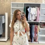 Amorgos Σετ με Crop Πουκάμισο/Σορτς - Πράσινο