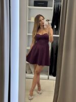 Everly mini κλος φόρεμα - Μπορντό - Image 2