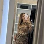 Paisley mini leopard φόρεμα - Καφέ