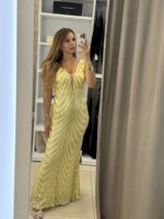 Gemma sequin maxi φόρεμα - Κίτρινο