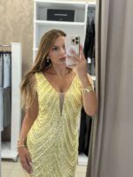 Gemma sequin maxi φόρεμα - Κίτρινο - Image 2