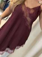 Camen lingerie φόρεμα - Μπορντό - Image 3