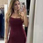 Dora glam midi φόρεμα - Μπορντό