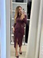 Phoebe midi φόρεμα -Μελιτζανί