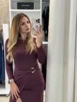 Phoebe midi φόρεμα -Μελιτζανί - Image 2