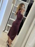 Phoebe midi φόρεμα -Μελιτζανί - Image 4