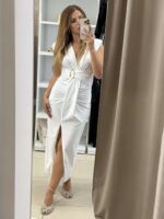 Annie midi φόρεμα - Λευκό