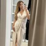 Annie midi φόρεμα - Σαμπανιζέ