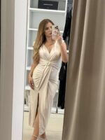 Annie midi φόρεμα - Σαμπανιζέ