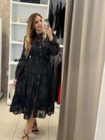 Iraida midi φόρεμα - Μαύρο