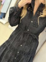 Iraida midi φόρεμα - Μαύρο - Image 2