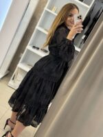 Iraida midi φόρεμα - Μαύρο - Image 3