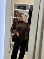 Sofiel crop παλτό - Καφέ - Image 4