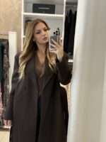 Grego midi παλτό με ζώνη - Καφέ - Image 2