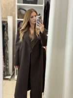 Grego midi παλτό με ζώνη - Καφέ - Image 3