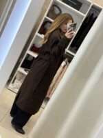 Grego midi παλτό με ζώνη - Καφέ - Image 4