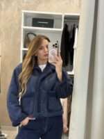 Cigar suede jacket - Μπλε - Image 4