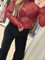 Val see through top - Κόκκινο - Image 3