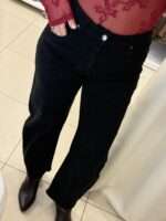 Rose balloon barrel jeans -Μαύρο - Image 3