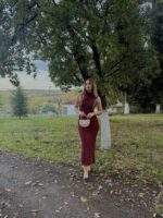 Evilian midi φόρεμα - Μπορντό