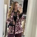 Vanessa blazer με print - Ματζέντα