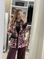 Vanessa blazer με print - Ματζέντα