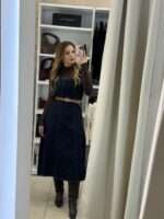 Josie denim midi φόρεμα -Navy blue