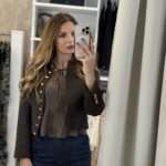 Gillian crop breasted σακάκι - Καφέ