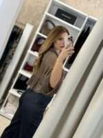 Ruffles see through πουκάμισο - Καφέ - Image 3