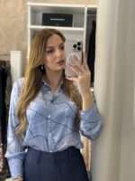 Mia πουκάμισο εμπριμέ - Σιέλ