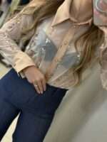 Estee glam πουκάμισο - Σομόν - Image 2